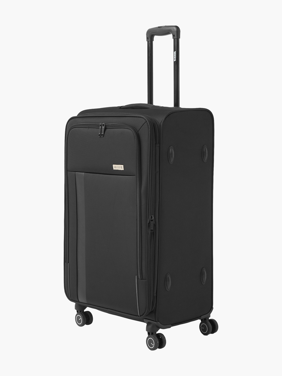 Solid Softcase Trolley Bag with Retractable Handle - Set of 3 - W 46 x D 33 x L 78 cm