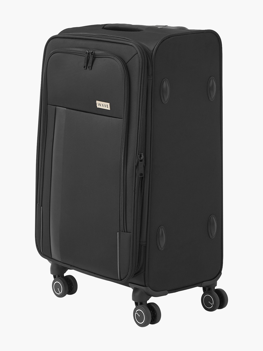Solid Softcase Trolley Bag with Retractable Handle - Set of 3 - W 46 x D 33 x L 78 cm