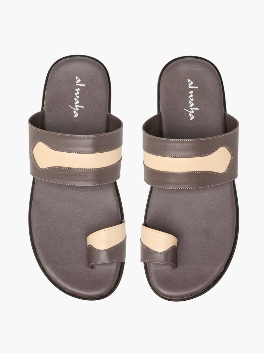 Men Colourblock Toe Loop Detail Arabic Sandals