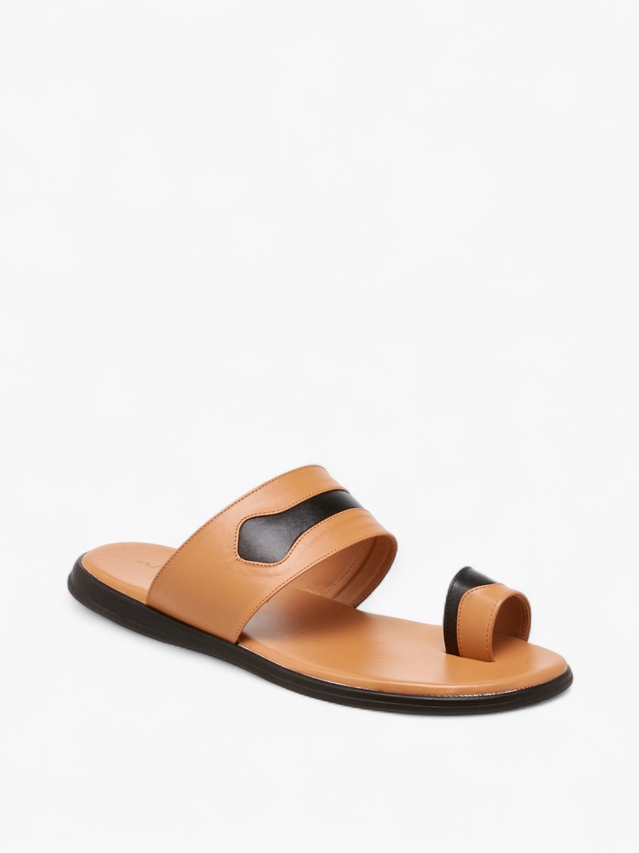 Men Colourblock Toe Loop Detail Arabic Sandals