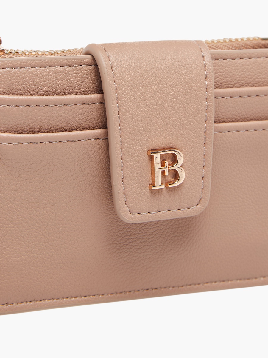 Solid Card Holder with Snap Button Closure - W 12.3 x D 2.5 x H 8 cm
