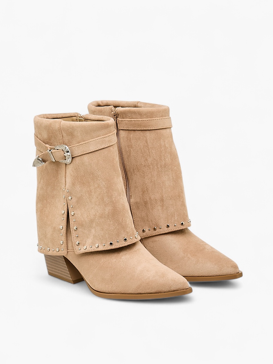 Women Block Heel Ankle Boots