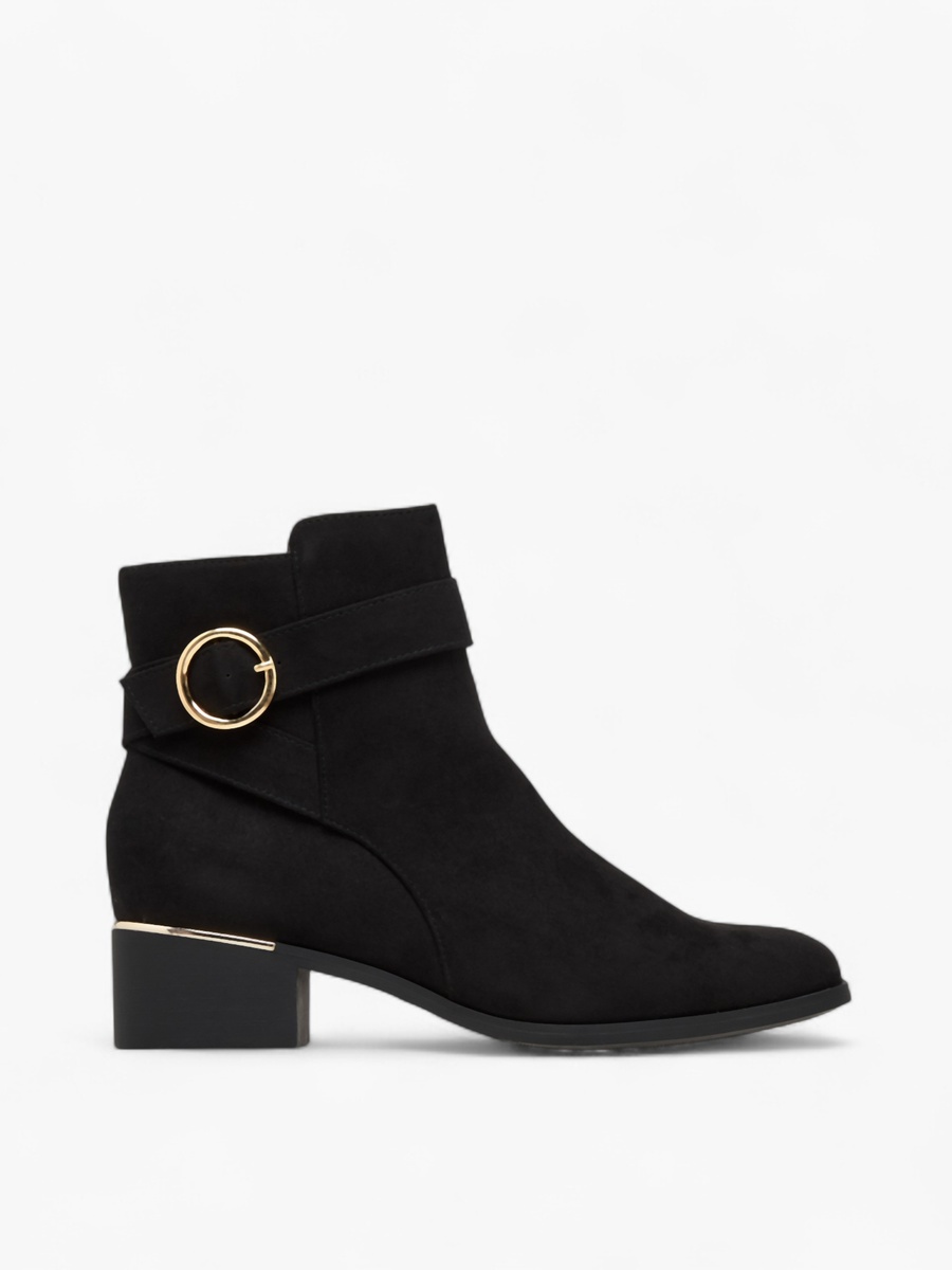 Solid Ankle Boots with Zip Closure
