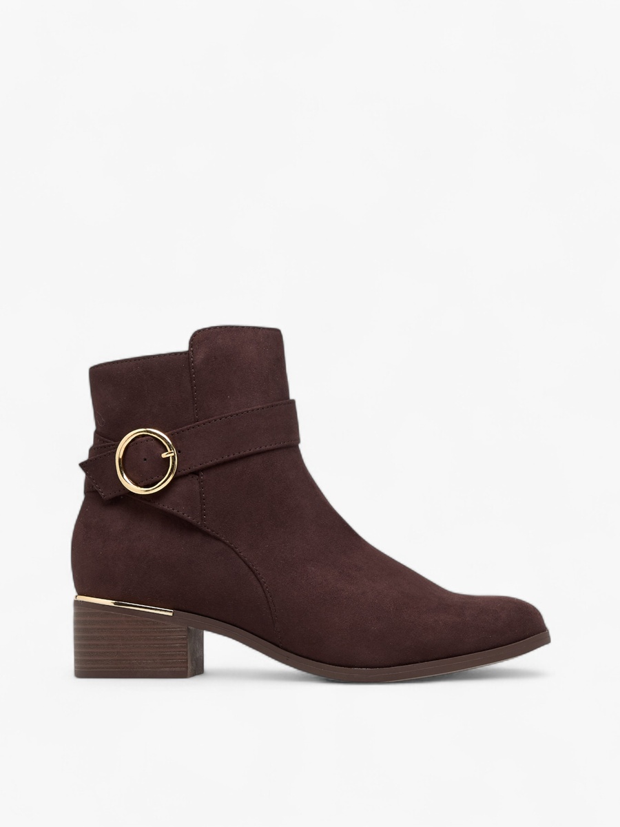 Solid Ankle Boots with Zip Closure