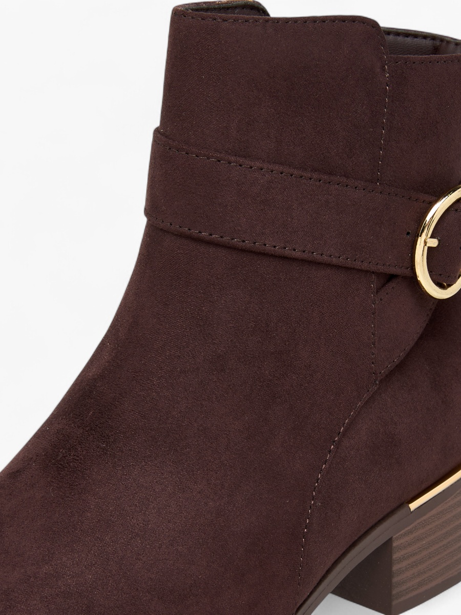 Solid Ankle Boots with Zip Closure