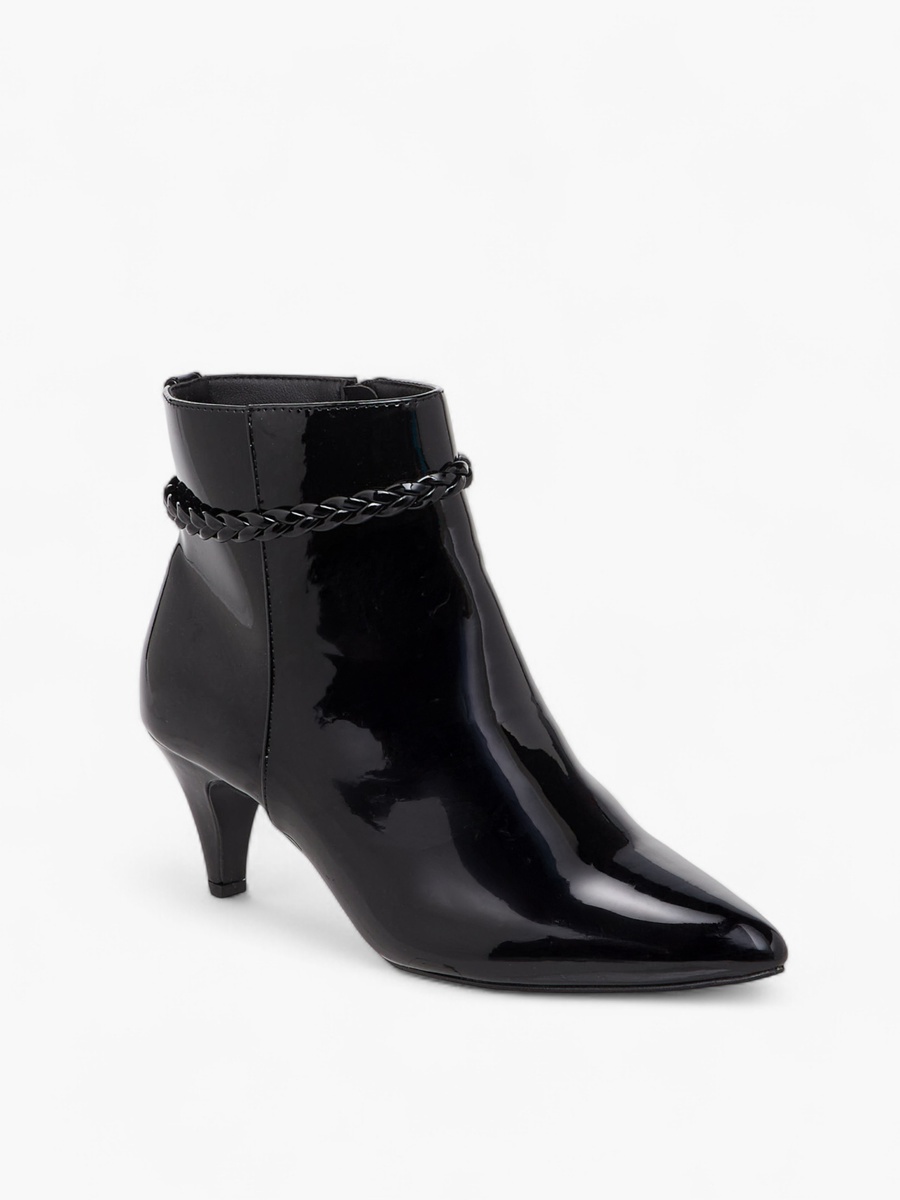 Women Braided Accent Ankle Boots