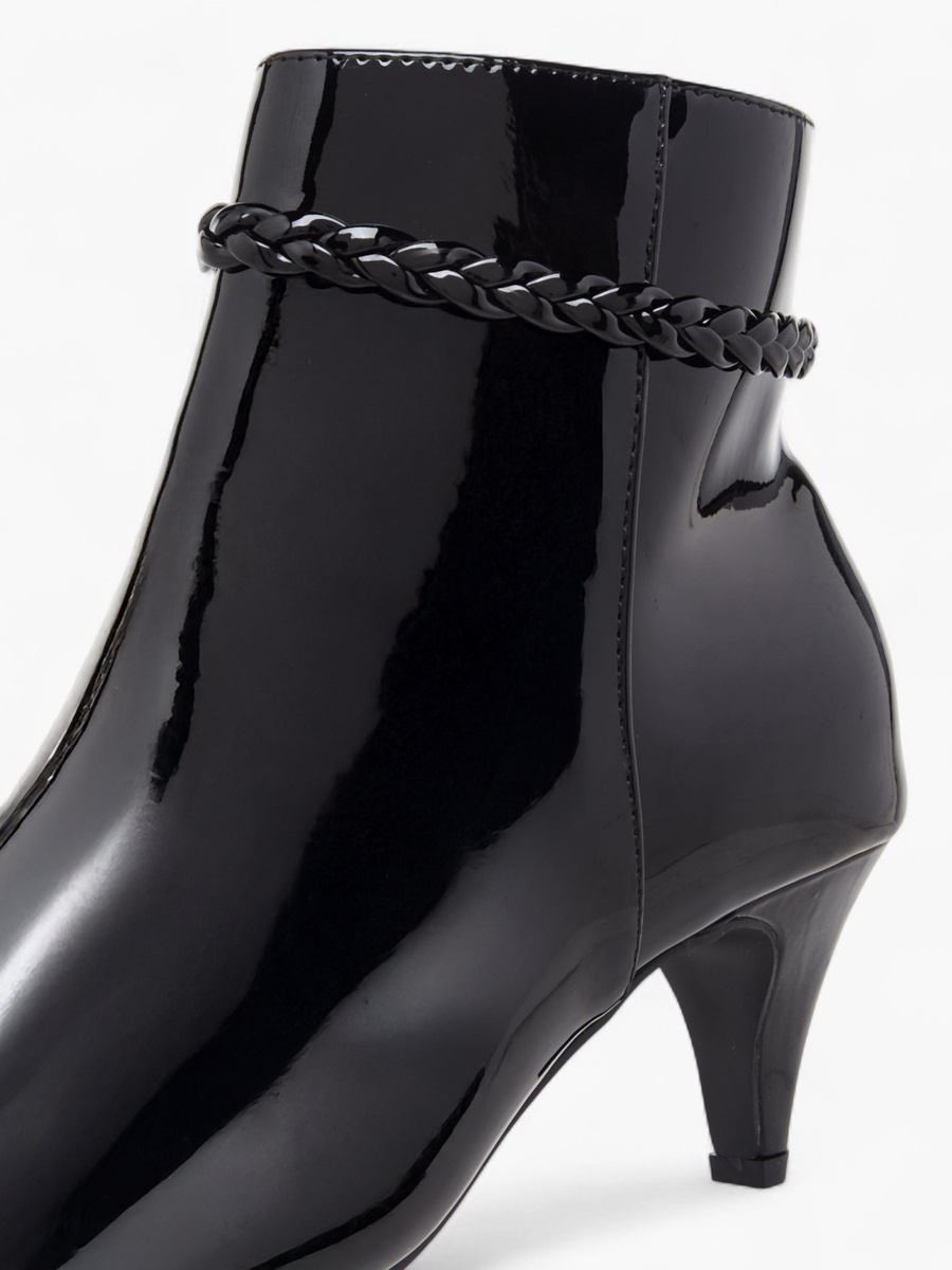 Women Braided Accent Ankle Boots