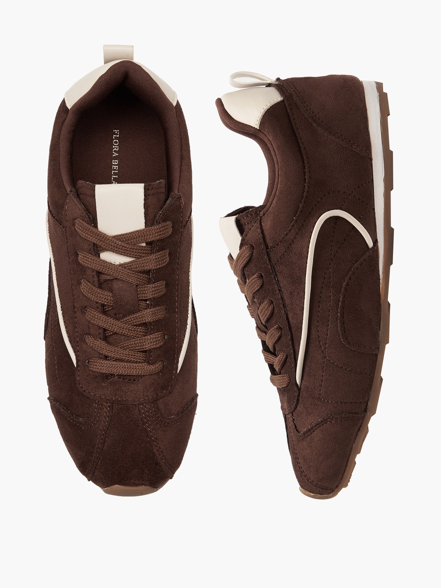 Women Panelled Lace-Up Sneakers