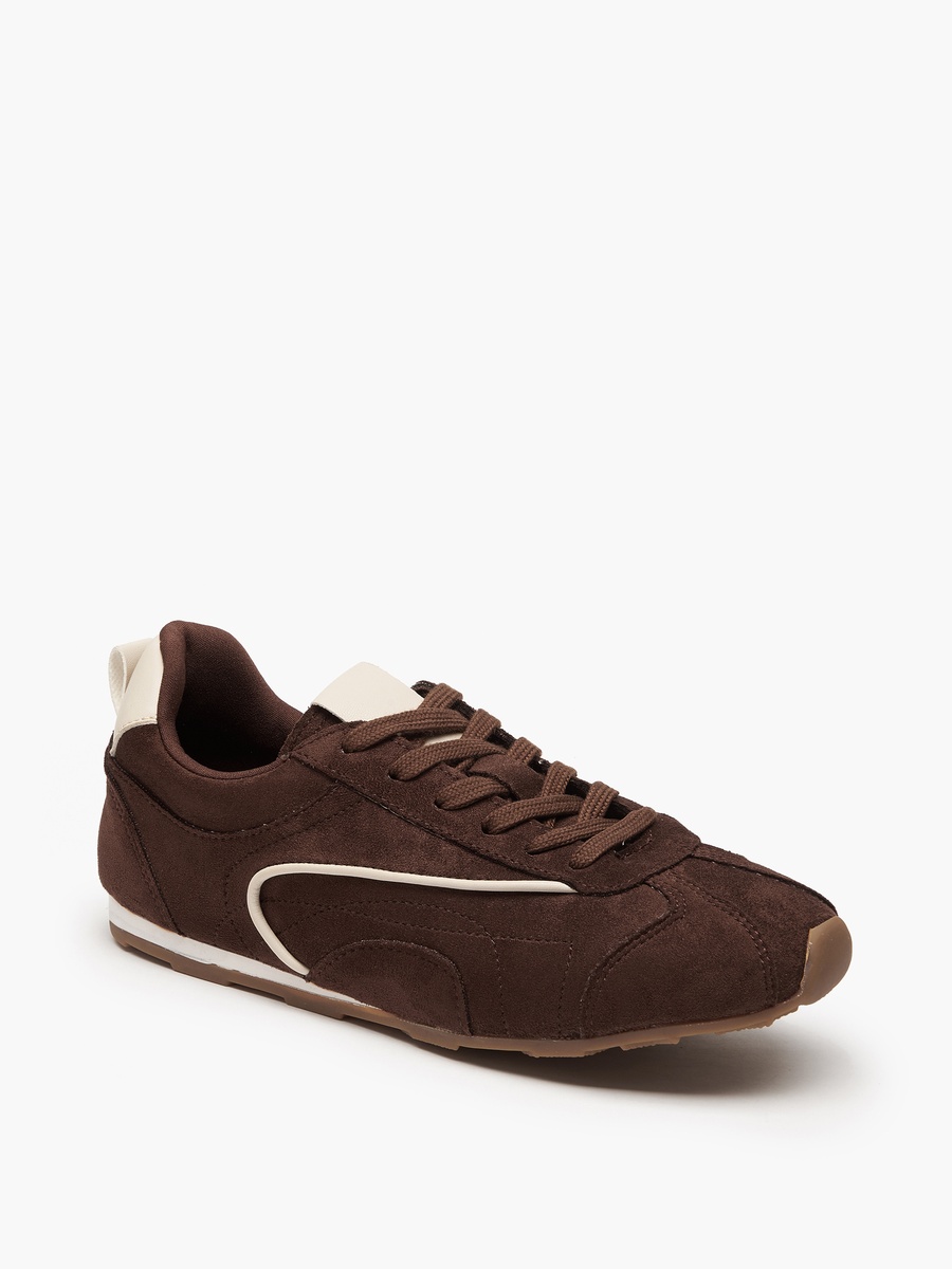 Women Panelled Lace-Up Sneakers
