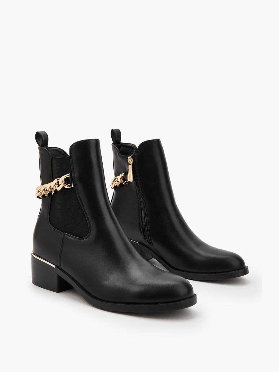Women Block Heel Ankle Boots