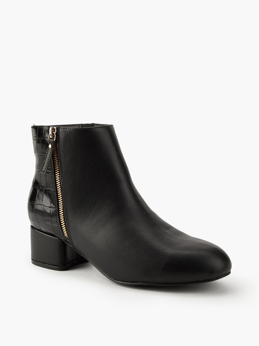 Women Zip Closure Ankle Boots