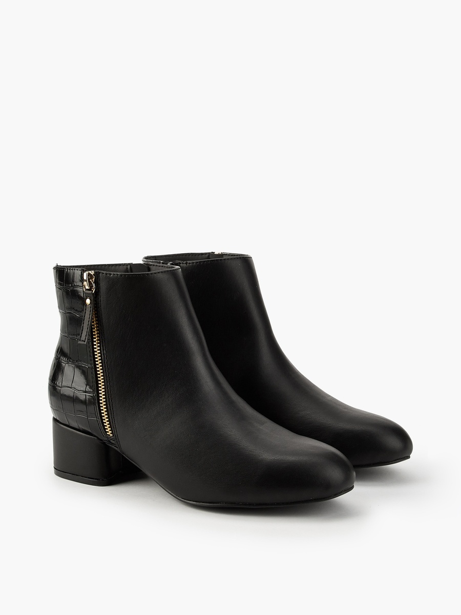 Women Zip Closure Ankle Boots