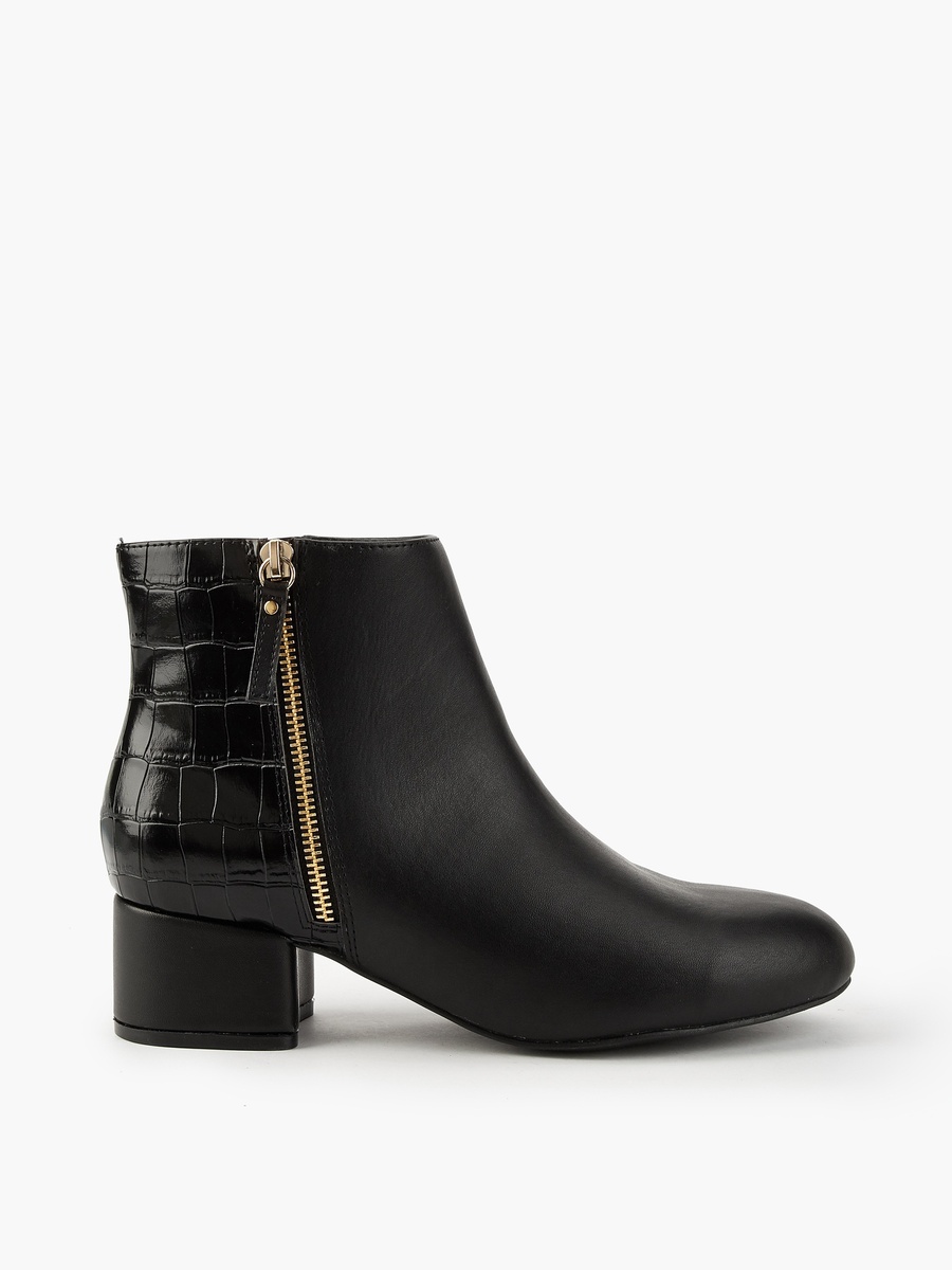 Women Zip Closure Ankle Boots