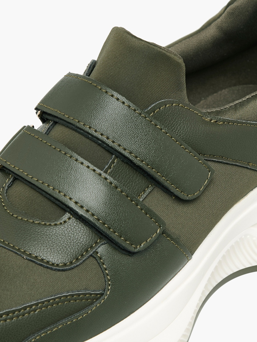 Women Sneakers with Hook and Loop Closure