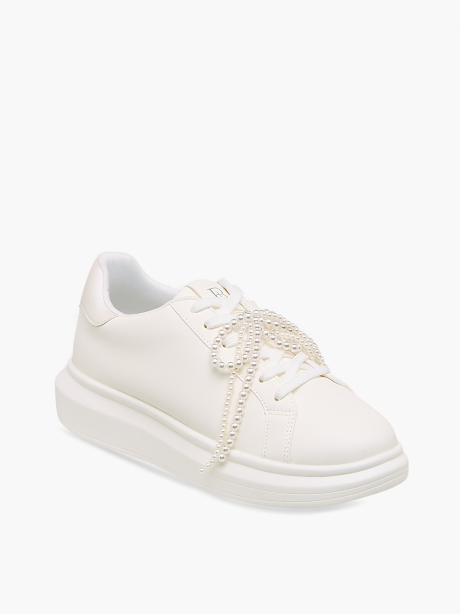 Women Pearl Embellished Sneakers