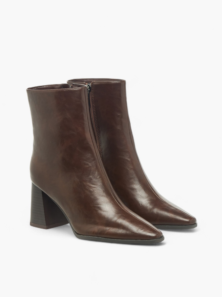 Women Block Heel Ankle Boots