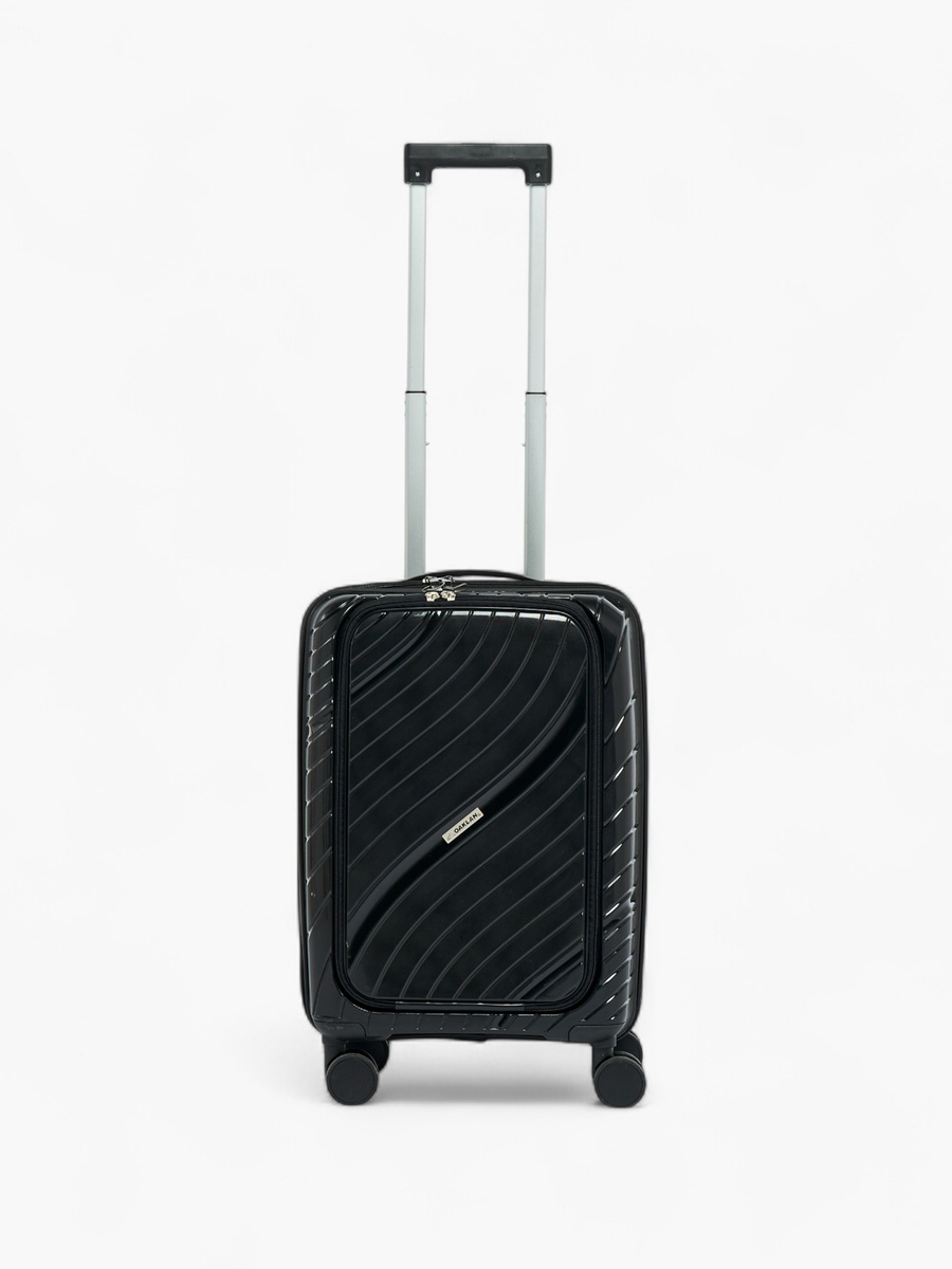 Textured Hardcase Trolley Bag with Retractable Handle - 20 Inches Check-in Bag