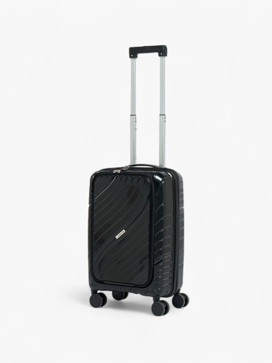 Textured Hardcase Trolley Bag with Retractable Handle - 20 Inches Check-in Bag