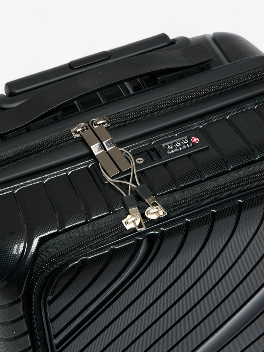 Textured Hardcase Trolley Bag with Retractable Handle - 20 Inches Check-in Bag