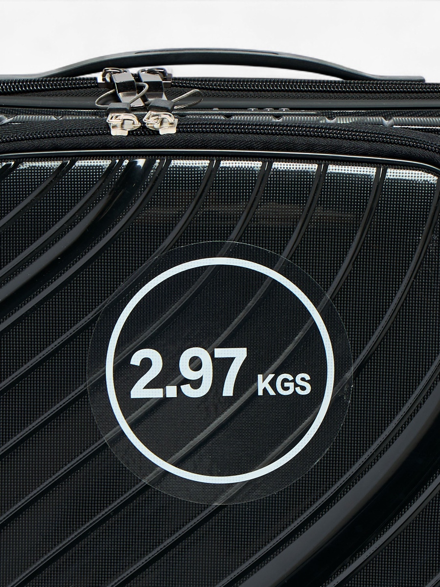 Textured Hardcase Trolley Bag with Retractable Handle - 20 Inches Check-in Bag