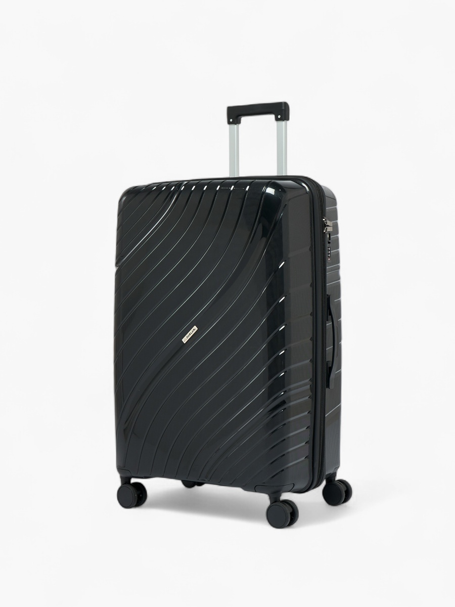 Textured Hardcase Trolley Bag with Retractable Handle - 28 Inches Check-in Bag