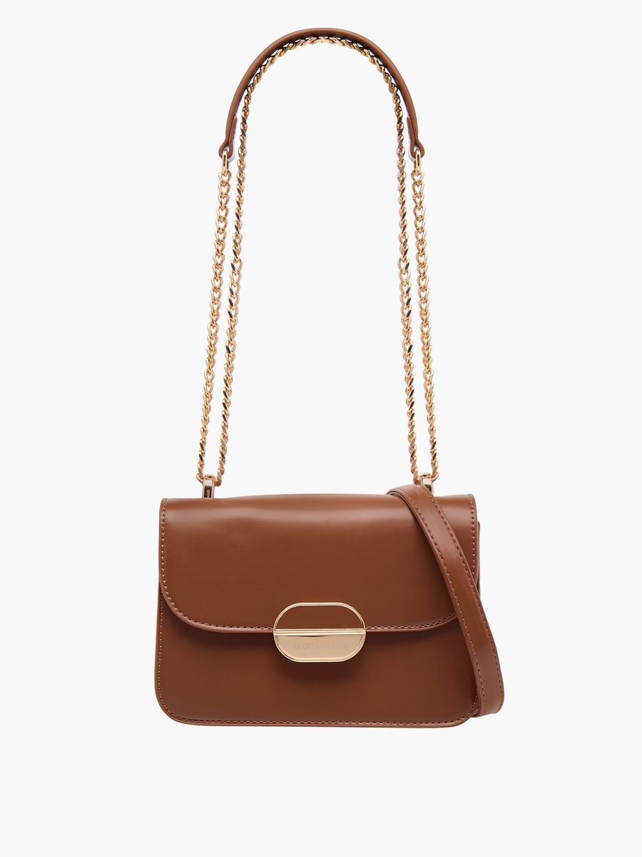 Solid Crossbody Bag with Detachable Strap - W 19 x D 5 x H 13 cm