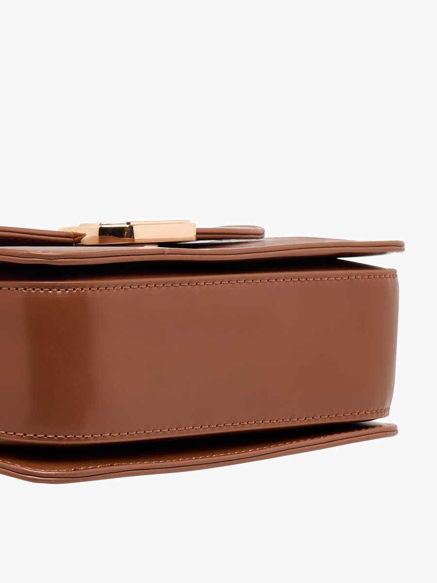 Solid Crossbody Bag with Detachable Strap - W 19 x D 5 x H 13 cm