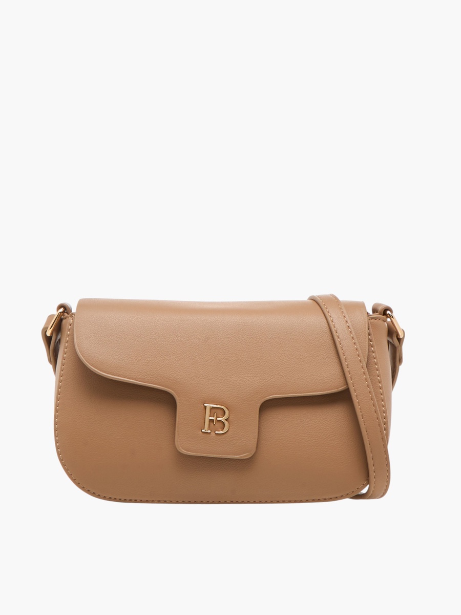 Solid Crossbody Bag with Adjustable Strap - W 14.5 x D 22 x H 7 cm