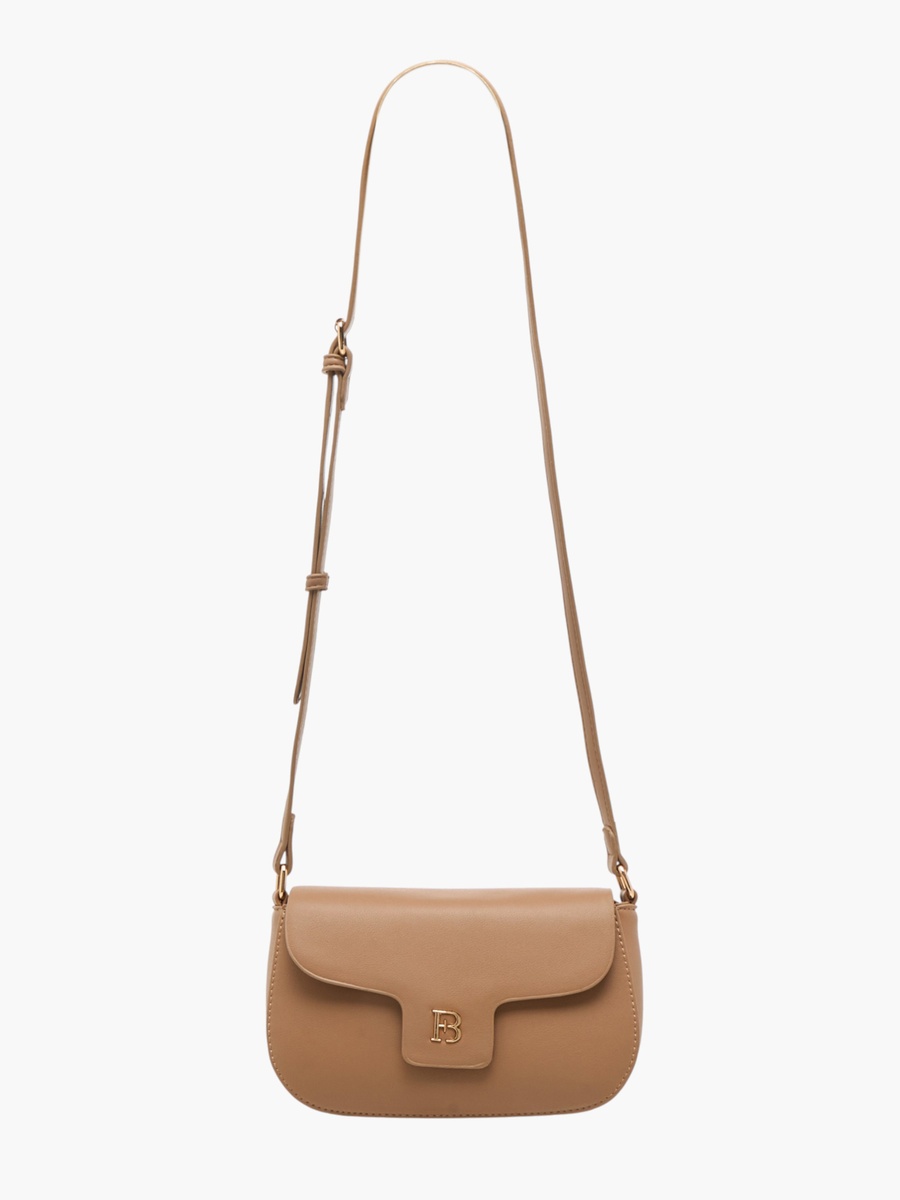 Solid Crossbody Bag with Adjustable Strap - W 14.5 x D 22 x H 7 cm