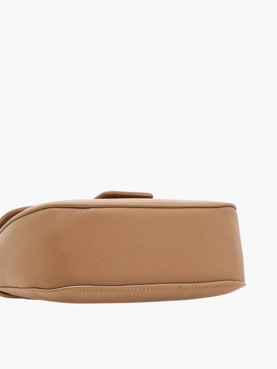 Solid Crossbody Bag with Adjustable Strap - W 14.5 x D 22 x H 7 cm