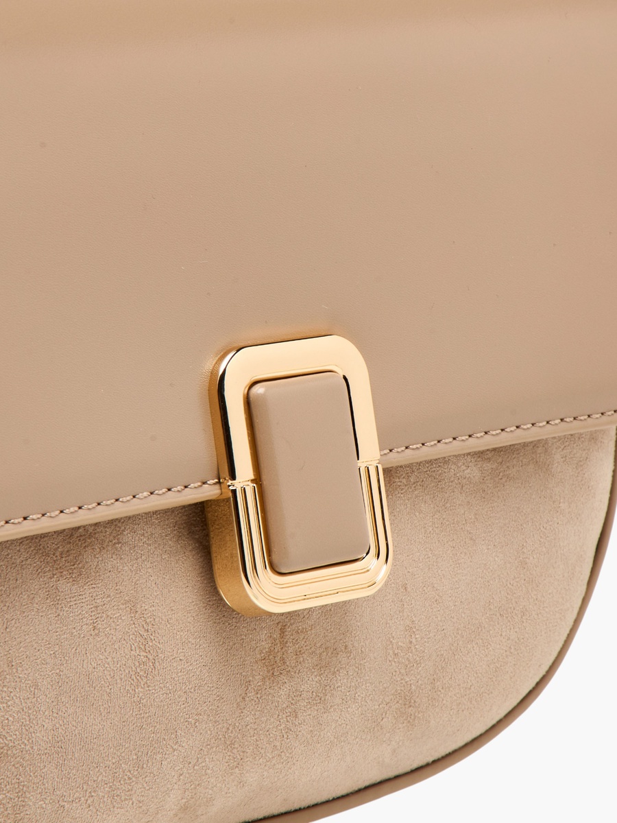 Solid Crossbody Bag with Adjustable Strap - W 16.5 x D 21 x H 6.5 cm