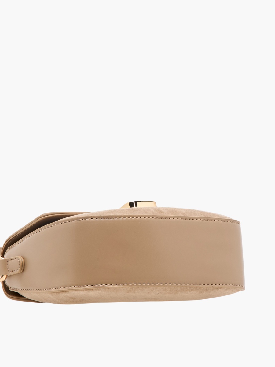 Solid Crossbody Bag with Adjustable Strap - W 16.5 x D 21 x H 6.5 cm