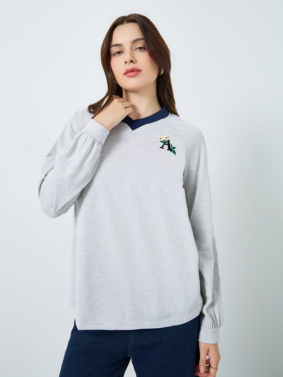 Women Relaxed Fit V Neck T-Shirt