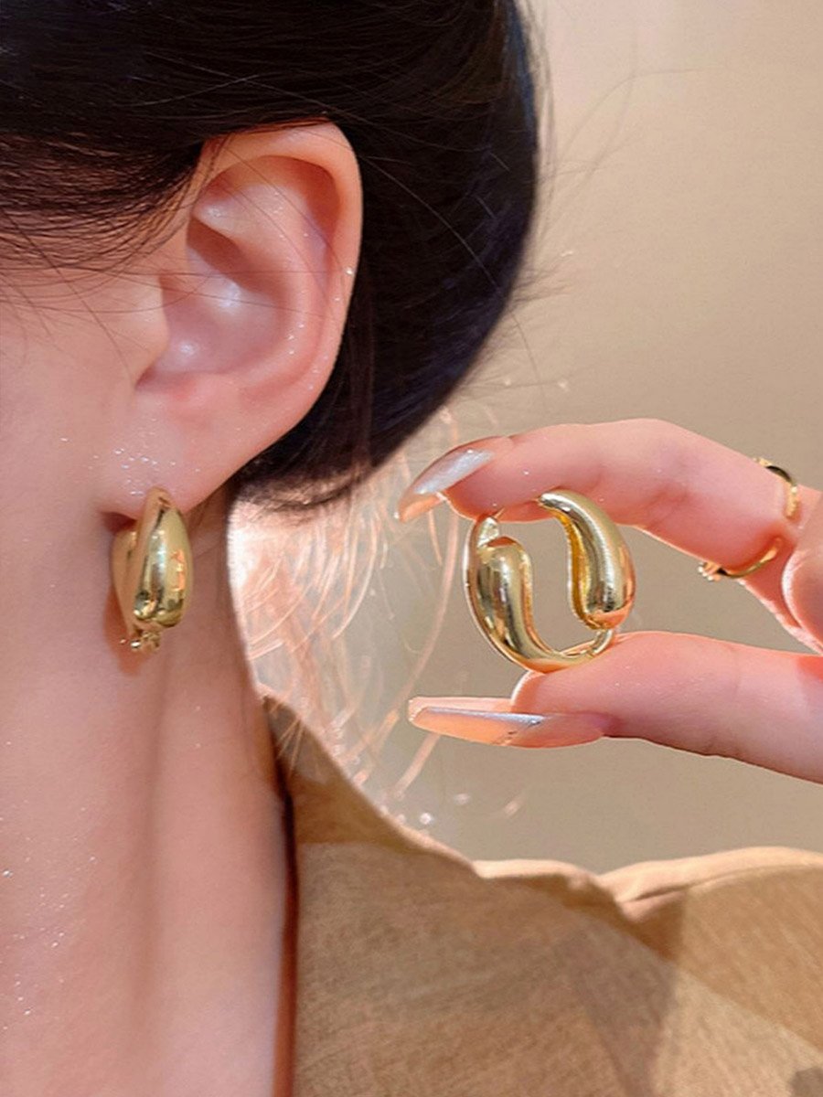 Solid Irregular Geometric Earrings
