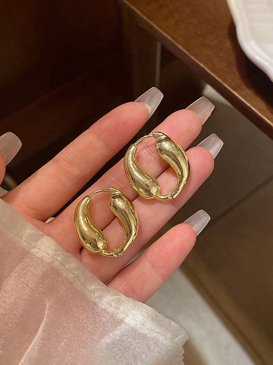 Solid Irregular Geometric Earrings