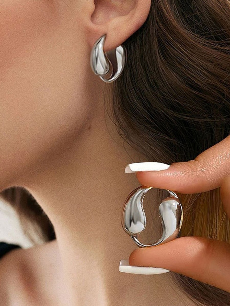 Solid Irregular Geometric Earrings