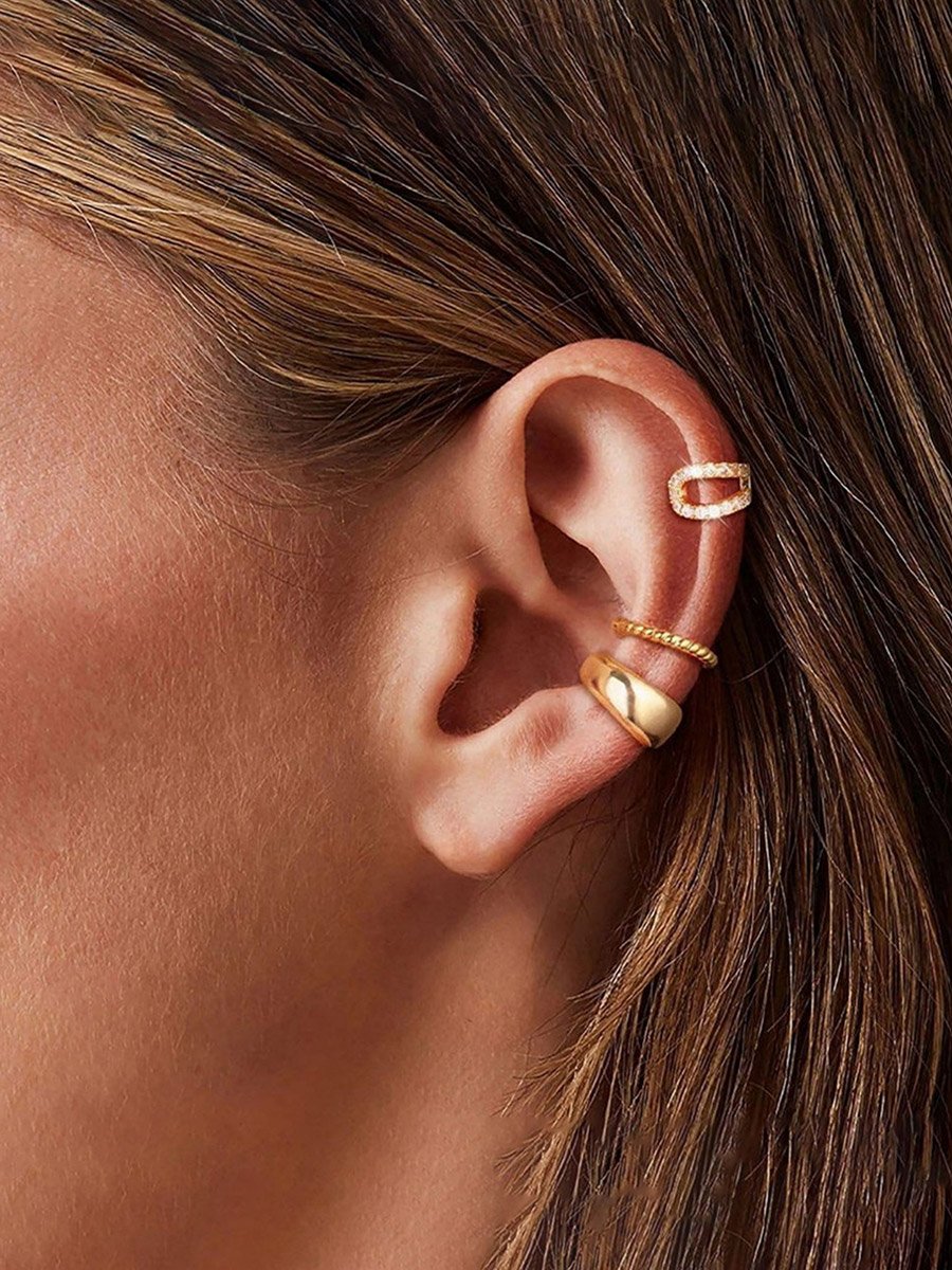3-Piece Non Piercing Hoop Earrings Set