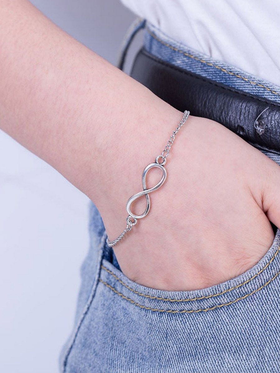 Infinity Symbol Thin Chain Bracelet