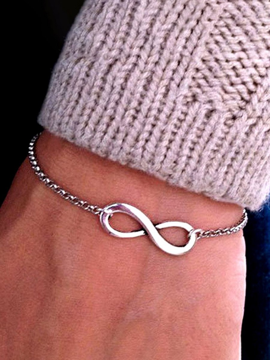 Infinity Symbol Thin Chain Bracelet