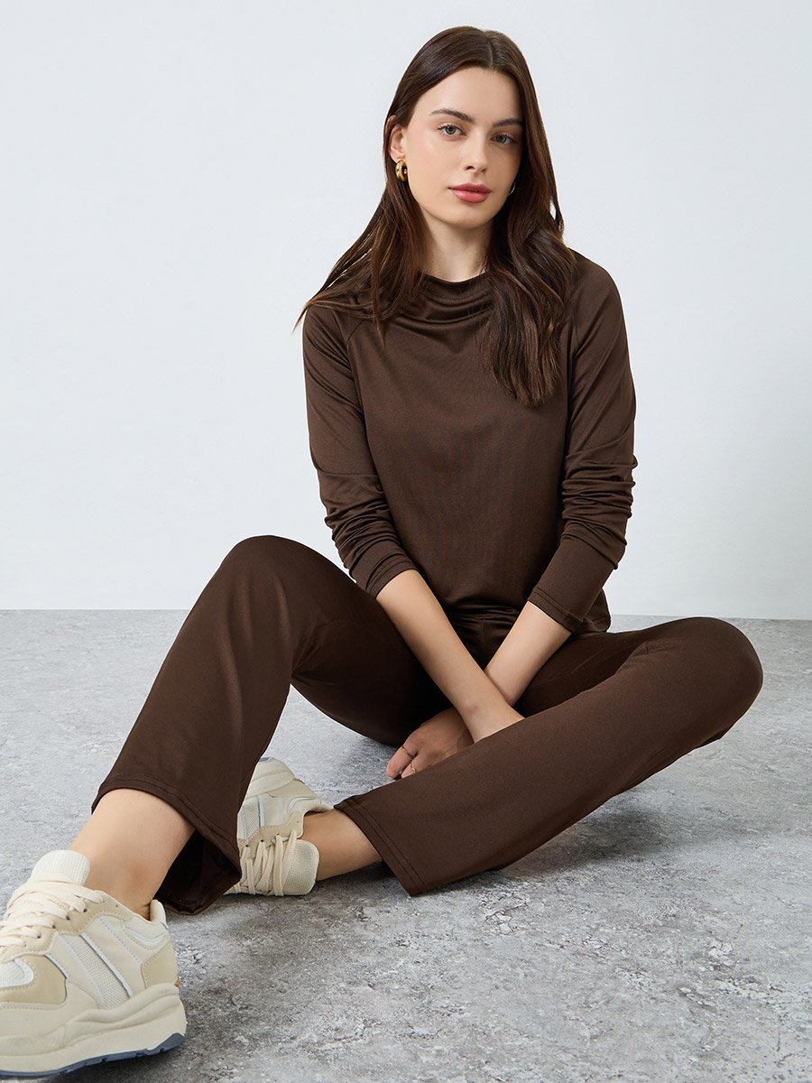 Women Long Sleeve T-Shirt and Leggings Co-Ords