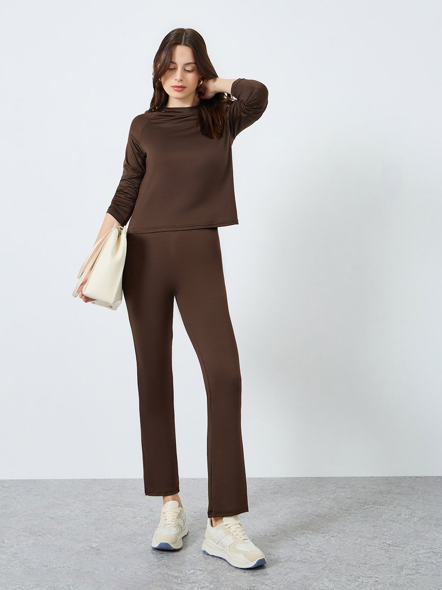 Women Long Sleeve T-Shirt and Leggings Co-Ords