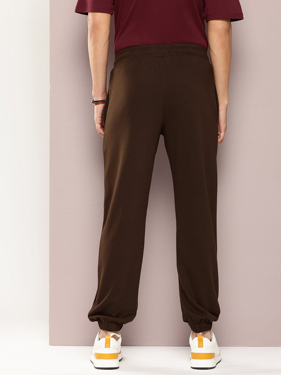 Men Brown Solid Joggers