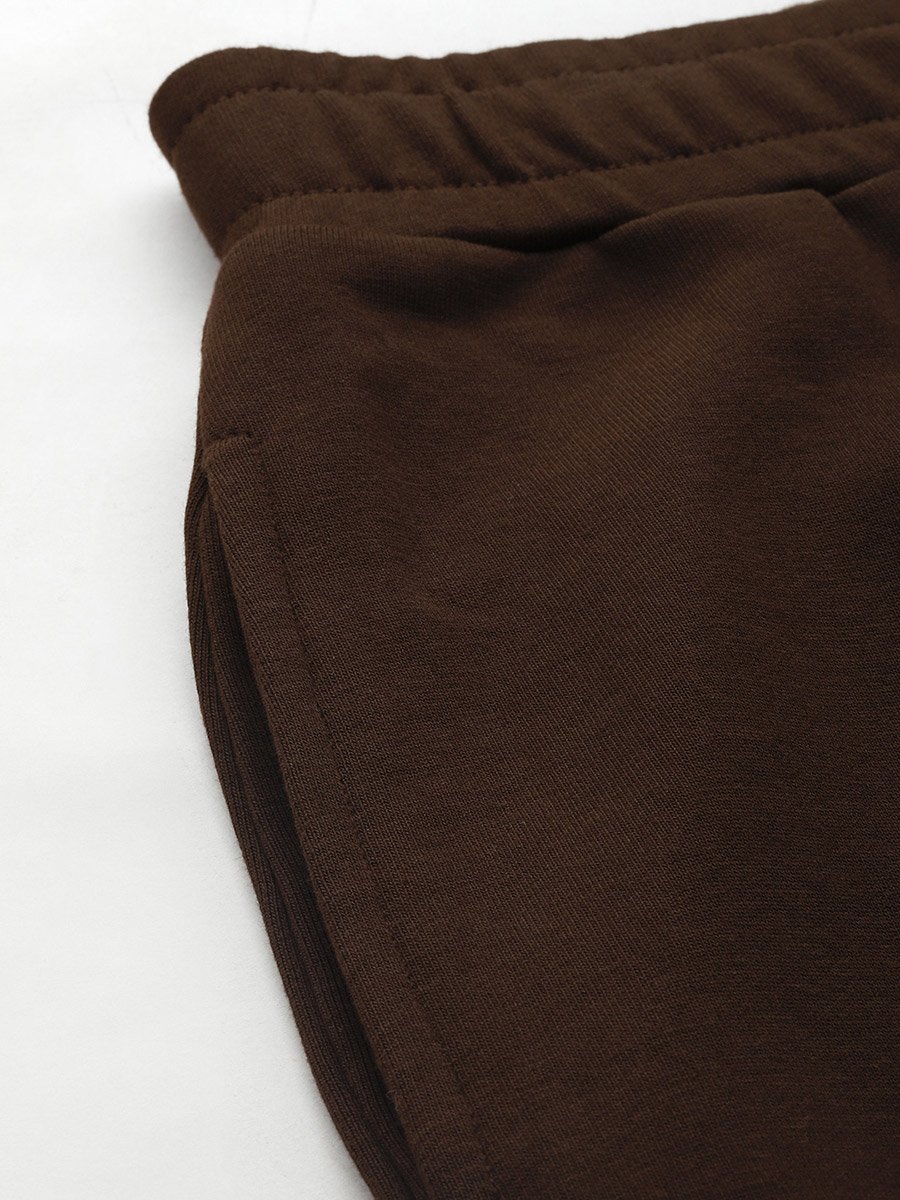 Men Brown Solid Joggers