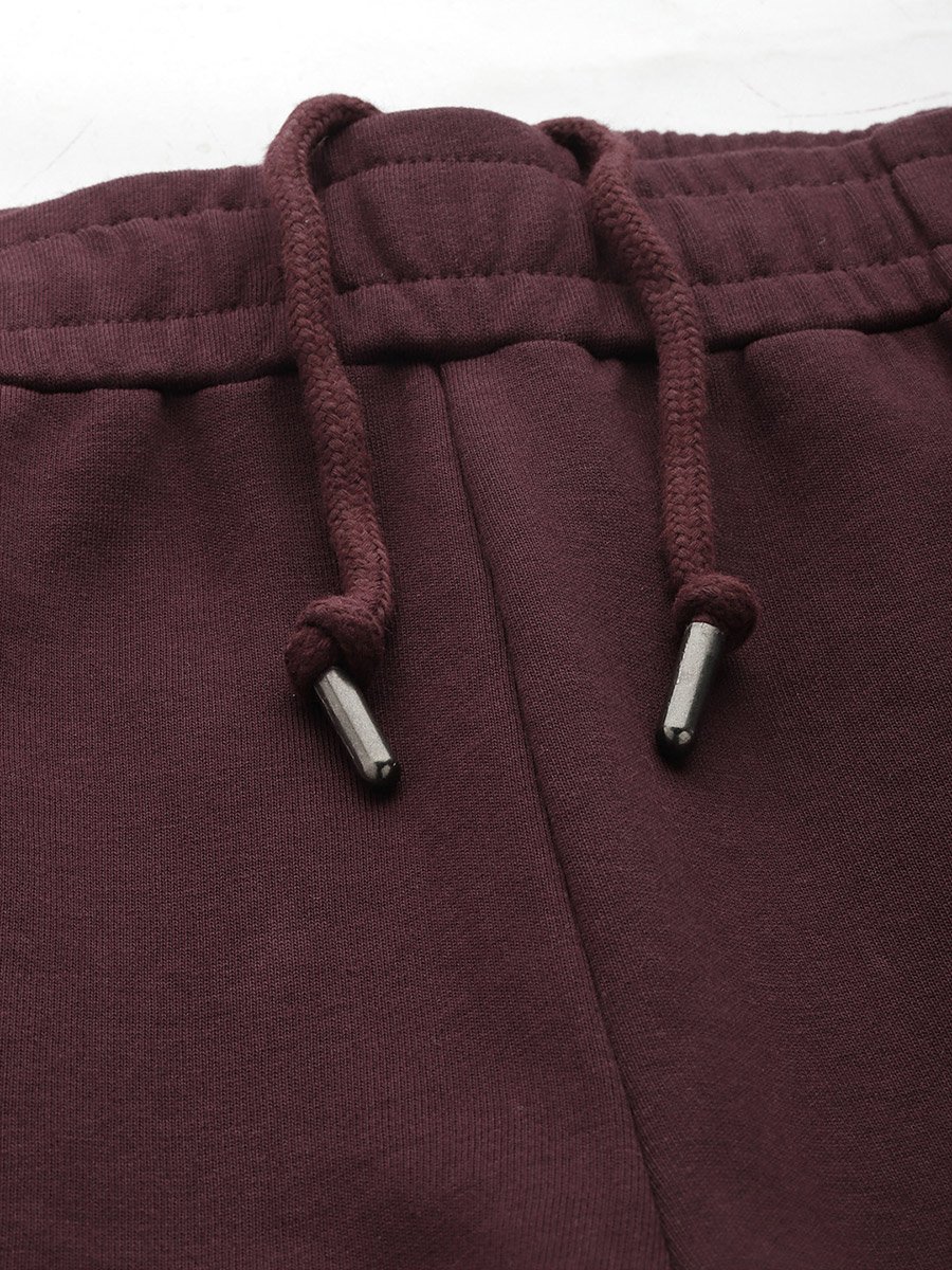 Men Purple Solid Joggers