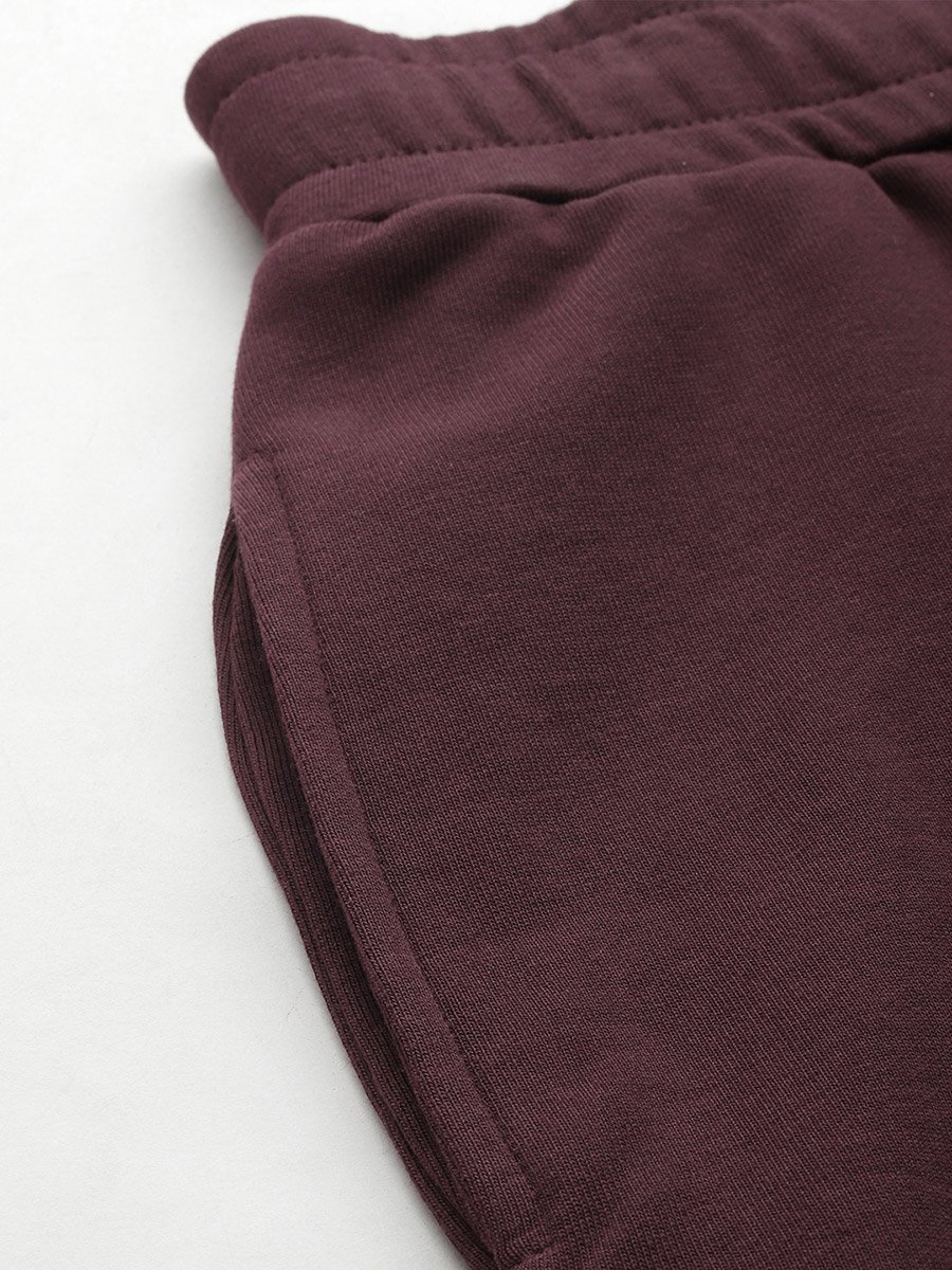 Men Purple Solid Joggers