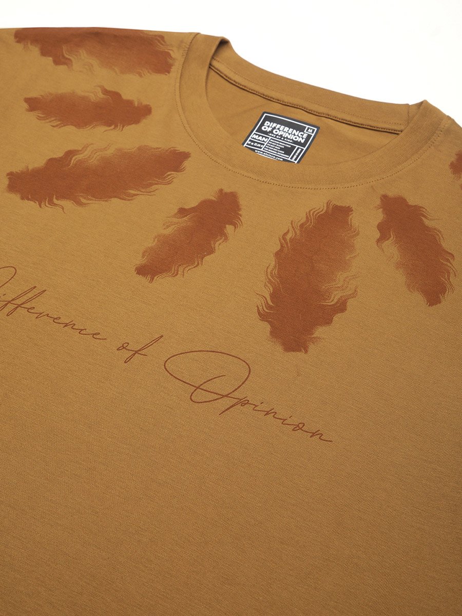 Men Oversized Crew Neck Printed T-Shirt