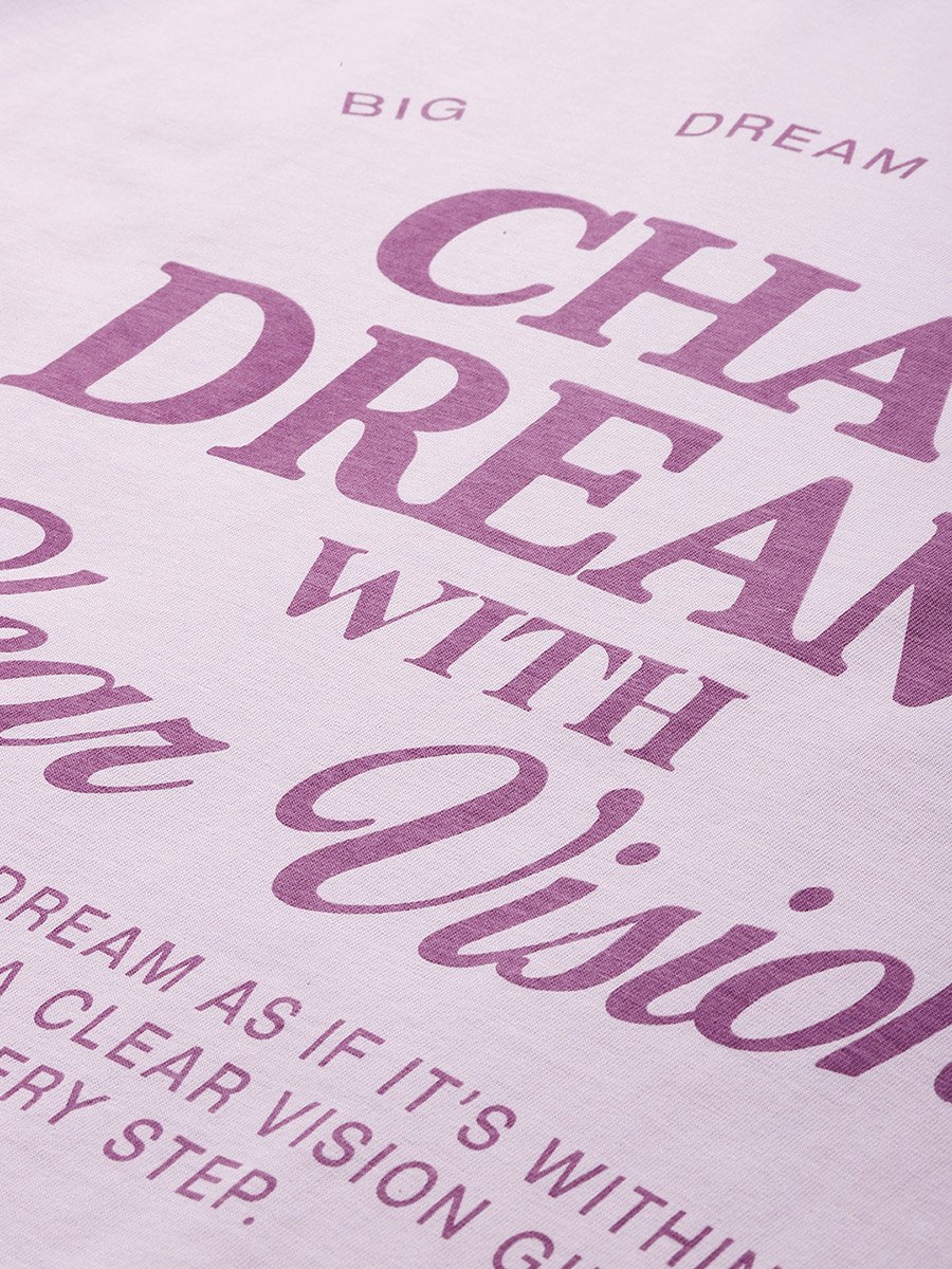 Women Boxy Slogan Print T-Shirt