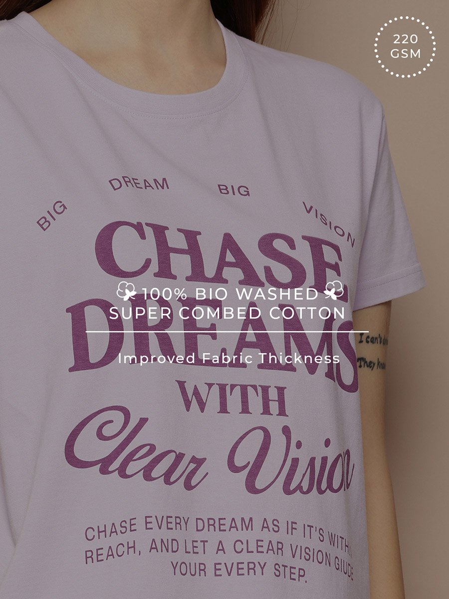 Women Boxy Slogan Print T-Shirt