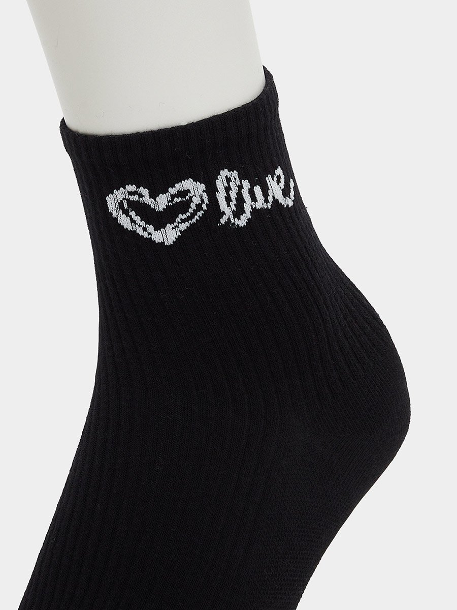 Pack of 3 - Heart Print Ankle Socks