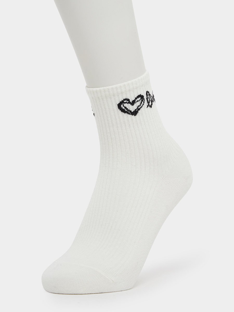 Pack of 3 - Heart Print Ankle Socks